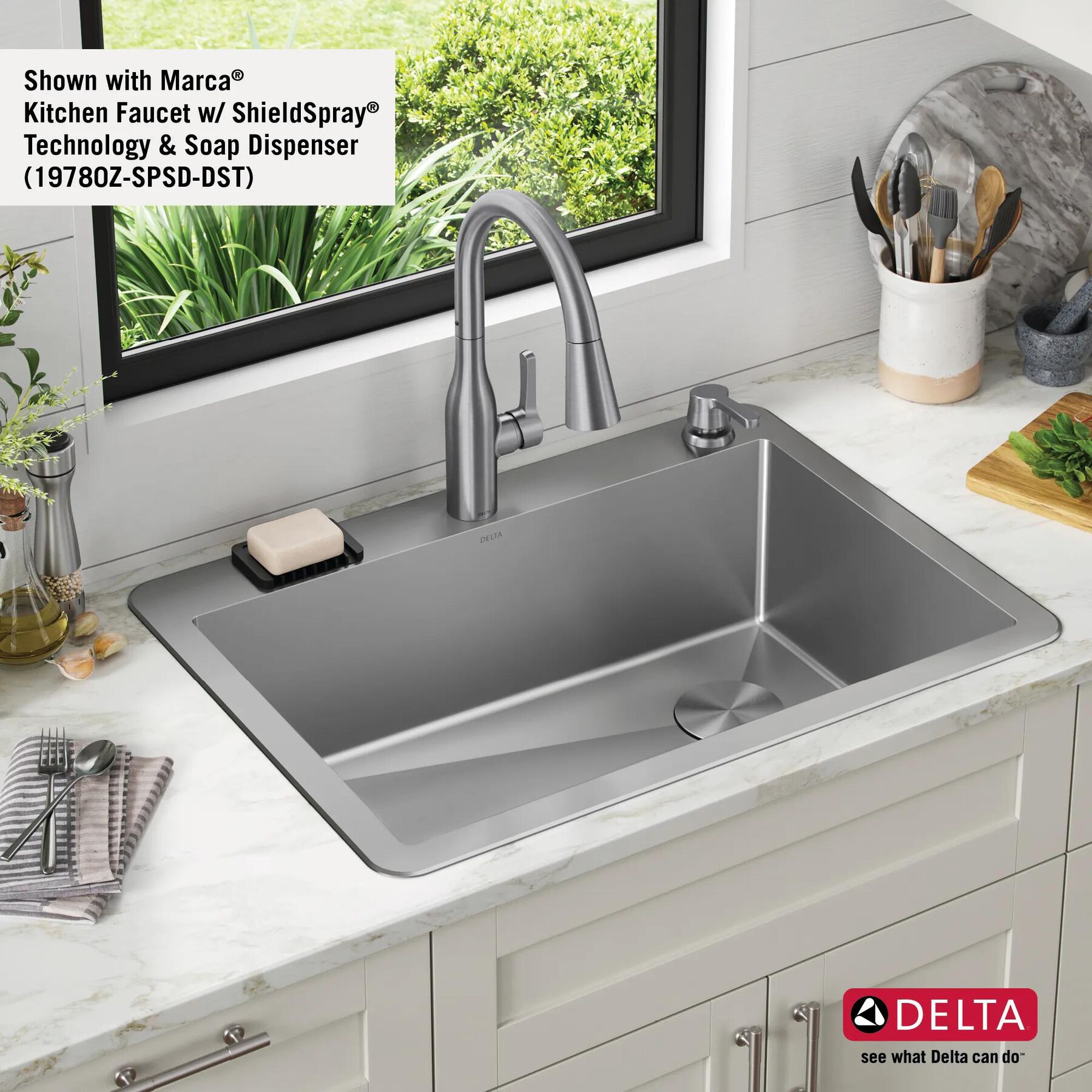 30&rdquo; Drop-In Undermount Stainless Steel Single Bowl Kitchen Sink with Accessories
